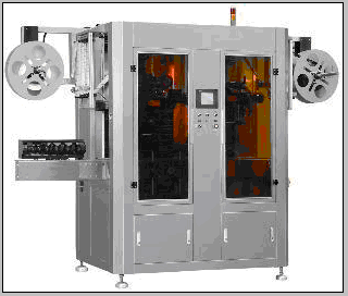Double heads sleeve labeling machine